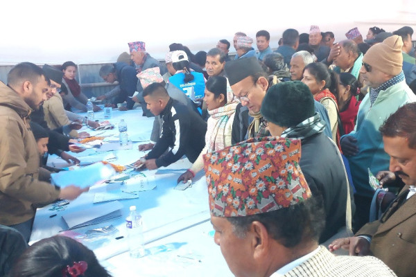 कांग्रेस विशेष महाधिवेशन : बिहानैदेखि नाम दर्ता जारी